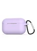 Силіконовий футляр з карабіном для навушників AirPods Pro Бузковий / Dasheen