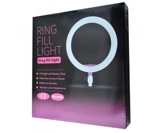 LED подсветка с держателем для смартфона ZD666 (26 см) Белый / Черный