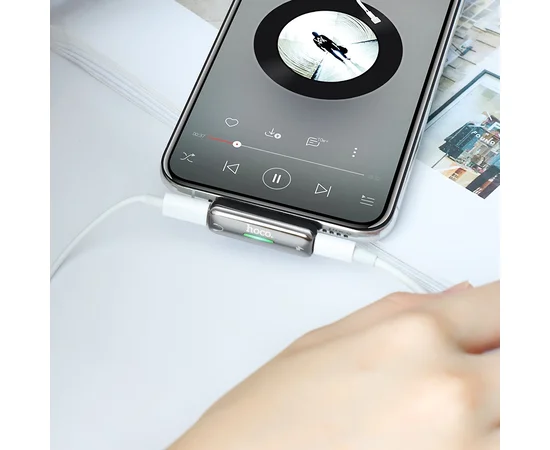 Переходник Hoco LS27 Dual Lightning Стальной