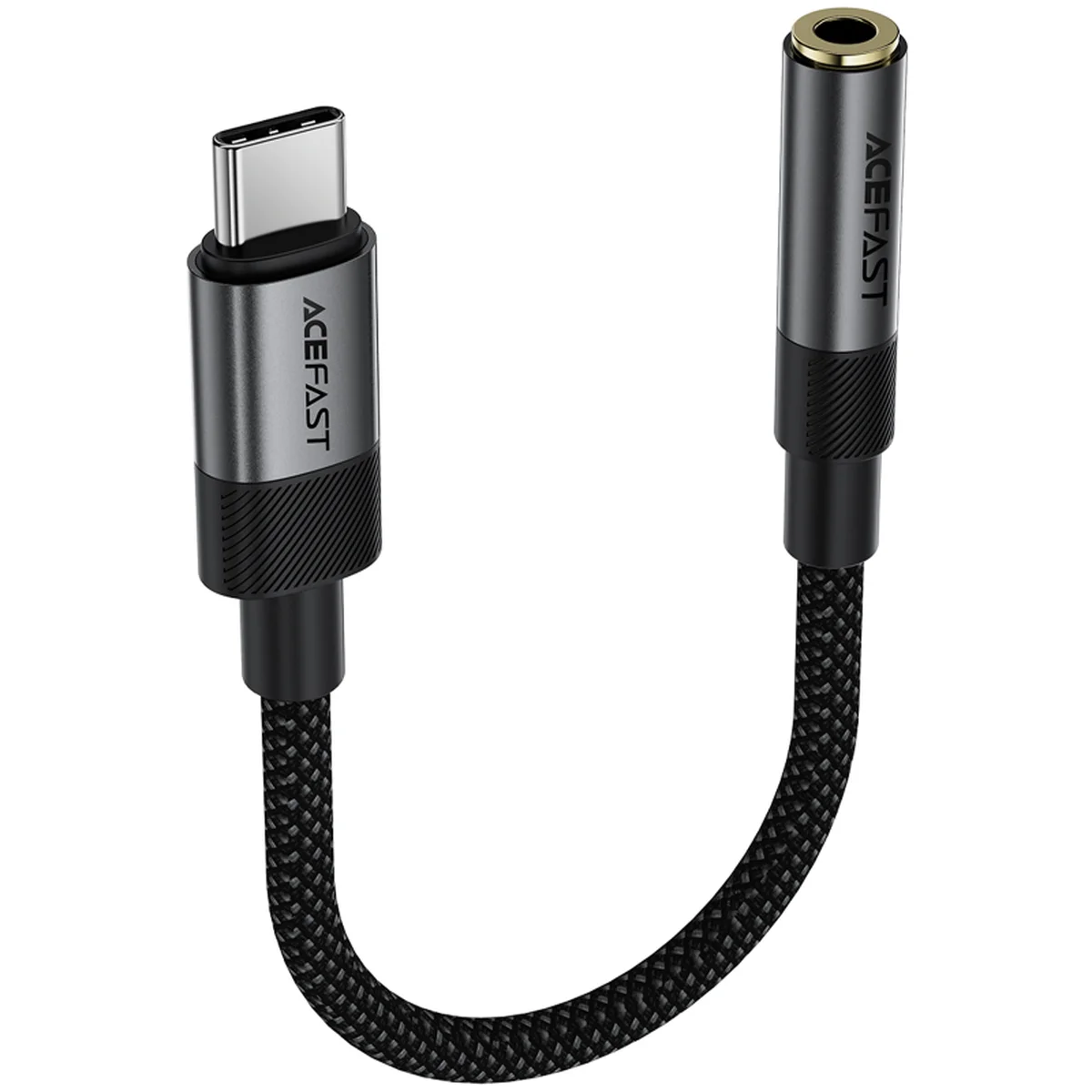 Переходник Acefast J12 Type-C male to AUX 3.5mm female Black
