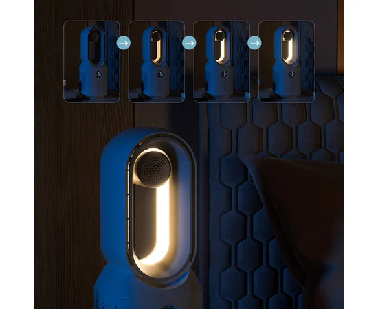 Настольный вентилятор F8 3in1 с Bluetooth-динамиком и ночником 4000mAh White