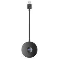 Переходник HUB Baseus Round Box USB to USB 3.0 + 3USB 2.0 (CAHUB-F) Черный