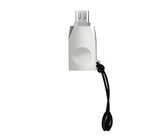 Переходник Hoco UA10 OTG USB to MicroUSB Стальной