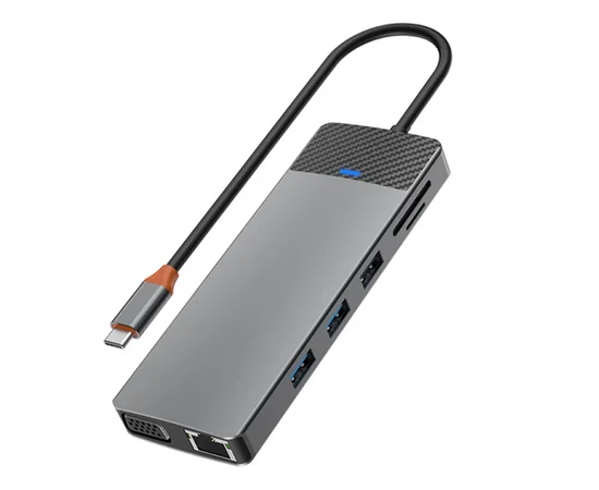 Переходник HUB WIWU Linker Series 12 in 1 Pro Grey