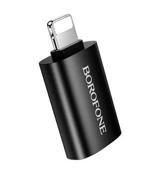 Перехідник Borofone BV26 Lightning Male to USB Female USB2.0 Black