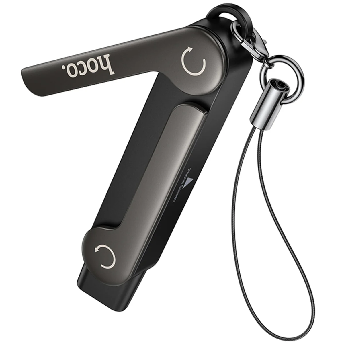 Переходник Hoco UA47 Lightning male to Type-C female adapter Black
