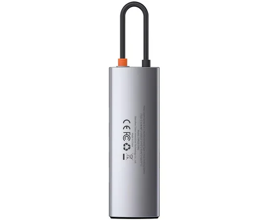 Переходник HUB Baseus Metal Gleam Series 8-in-1 Multifunctional Type-C (CAHUB-CV0G) Gray
