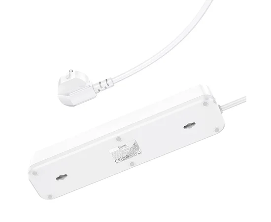 Удлинитель Hoco NS1 Aura PD20W (2USB/1Type-C/4xSocket) White