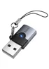 Переходник Hoco UA46B USB Male to Type-C Female USB3.0 Metal gray