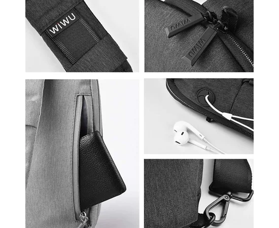 Сумка для ноутбука WIWU Odyssey Crossbody Bag Серый