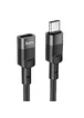 Переходник Hoco U107 Type-C male to Type-C female USB2.0 (1.2m) Black