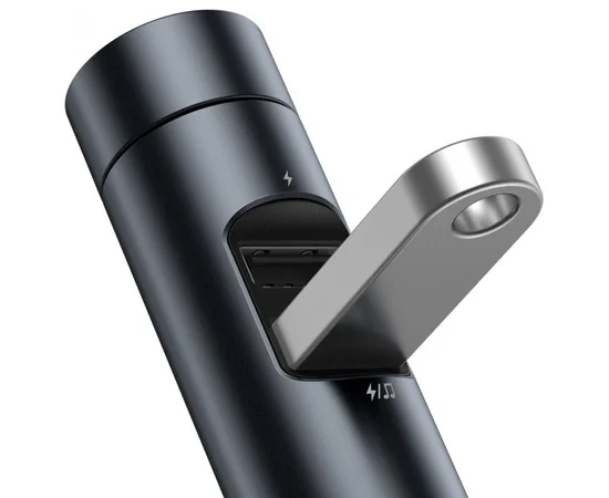 АЗУ FM модулятор Baseus Energy Column Темно-серый