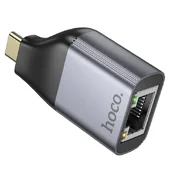 Переходник Hoco UA35 Type-C to RJ45 Metal grey