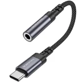 Переходник Borofone BV24 Graceful Type-C to 3.5mm Metal grey