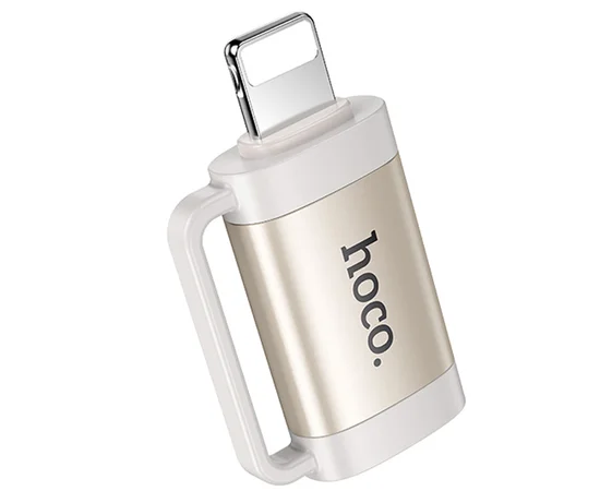 Переходник Hoco UA31B OTG Lightning male to Type-C female Gray