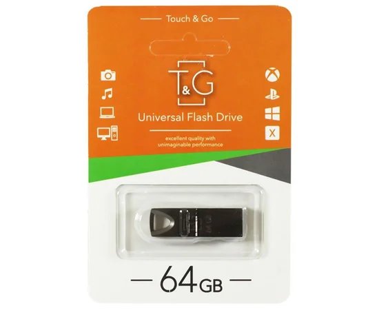 Флеш-драйв 3.0 USB Flash Drive T&G 117 Metal Series 64GB Черный