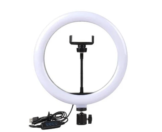 Кольцевая лампа LED QX300 30см с держателем, без подставки Черный