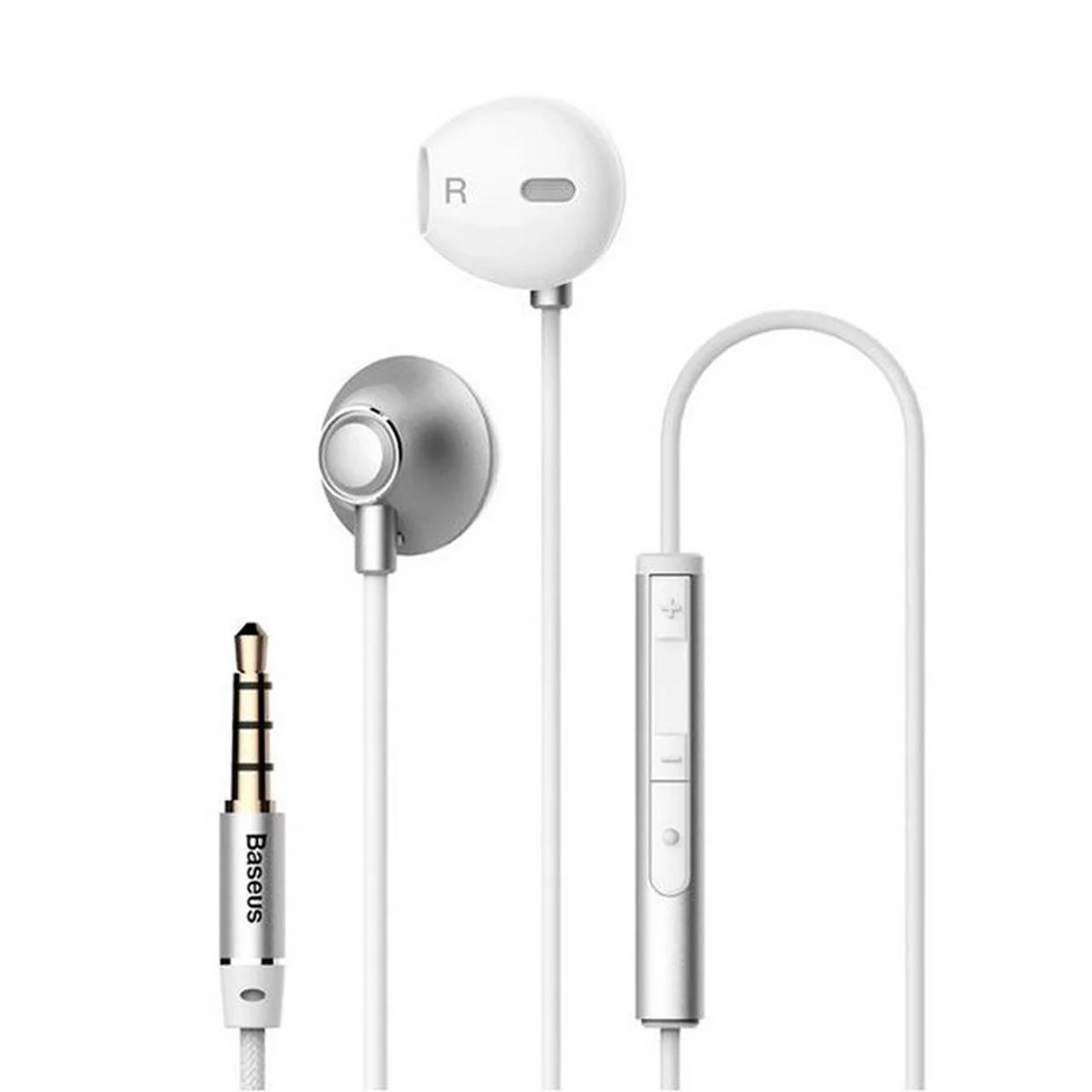 Проводная гарнитура Baseus Encok H06 3.5mm (stereo) (NGH06) Серебряный