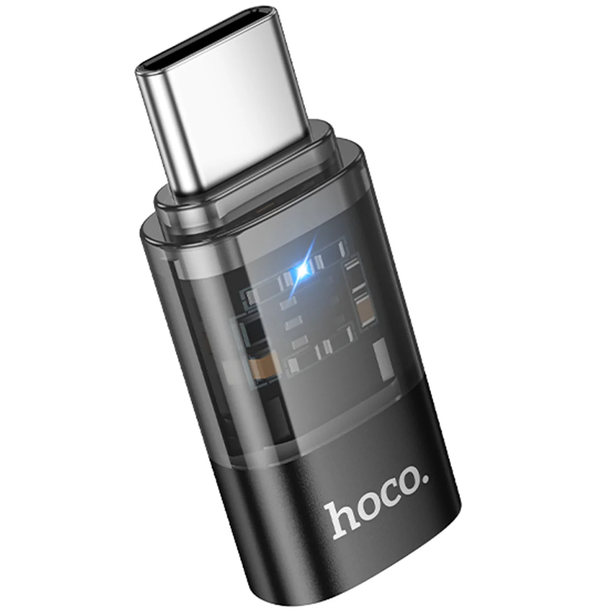 Переходник Hoco UA36D Type-C male to Lightning female Black