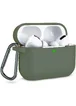 Силиконовый футляр с карабином для наушников AirPods Pro Зеленый / Pine green