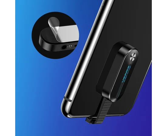 Переходник Usams US-SJ358 AU10 Lightning to 3.5mm + Lightning, LED light Черный