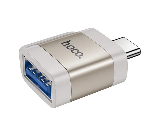 Переходник Hoco UA31C OTG Type-C male to USB female Gray