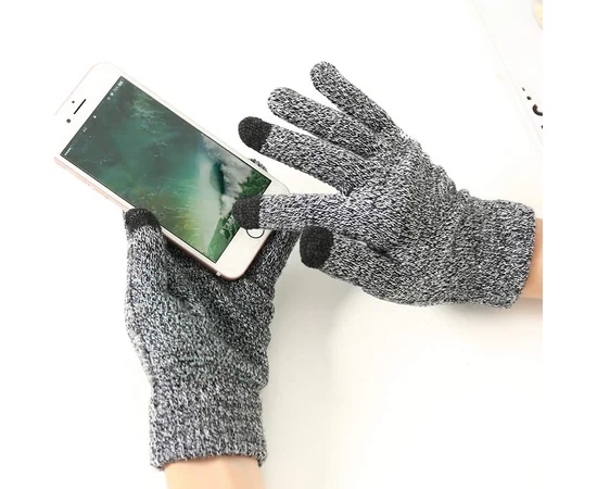 Перчатки сенсорные Warm caress (нескользящие) Темно-серый