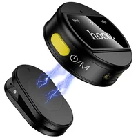 Петличный беспроводной микрофон Hoco L22 Bright 2in1 (Lightning/Type-C) Black