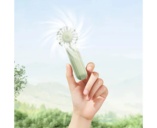 Портативный вентилятор Usams ZB288 Handheld mini fan 1200 mAh Green