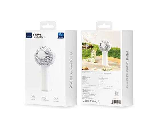 Портативний вентилятор WIWU Bubble WI-FS08 White