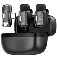 Петличный беспроводной микрофон WIWU WM008 Dual-mic ANC Type-C Black