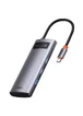 Переходник HUB Baseus Metal Gleam Series 5-in-1 Multifunctional 30Hz (WKWG020013) Серый