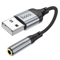 Переходник Hoco LS36 Fresh USB to 3,5 AUX Black