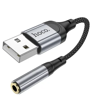 Переходник Hoco LS36 Fresh USB to 3,5 AUX Black