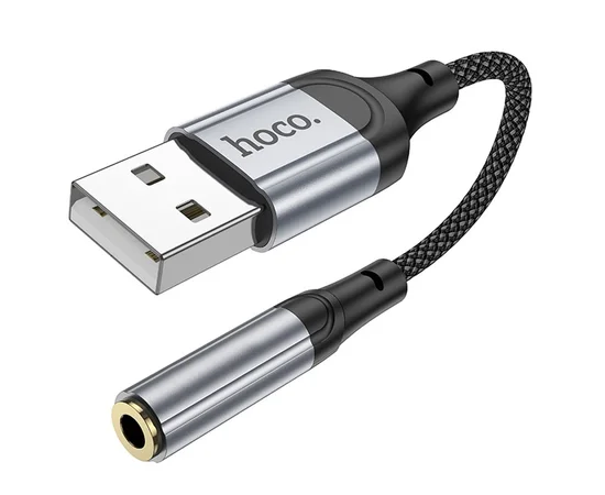 Переходник Hoco LS36 Fresh USB to 3,5 AUX Black