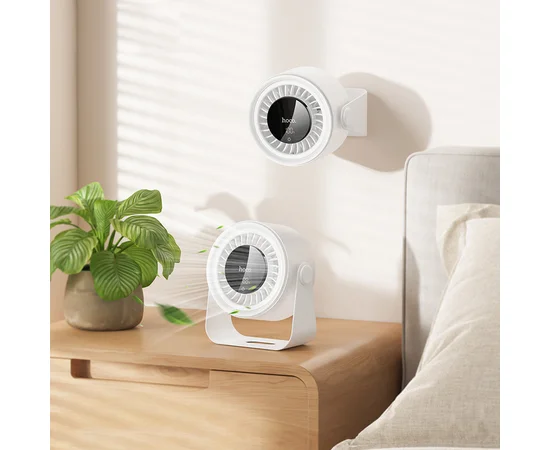 Настільний вентилятор Hoco HX66 desktop circulating fan 3000 mAh White