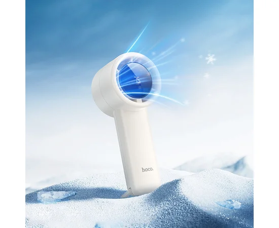 Портативний вентилятор Hoco HX63 Fashion high-speed handheld fan 2000 mAh White
