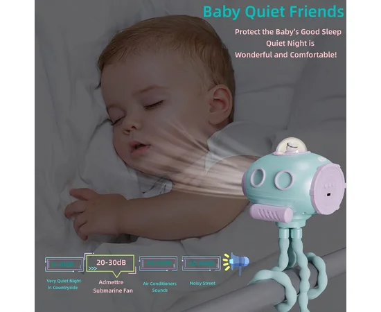 Мультифункциональный вентилятор Submarine F18 with music and battery 4000 mAh Blue