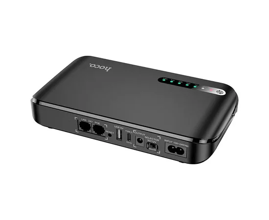 Источник бесперебойного питания Hoco DB62 Smart Mini UPS для роутеров 5V/9V/12V 20000 mAh Black
