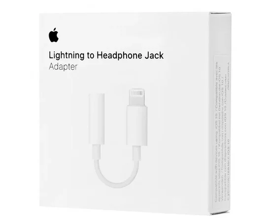 Переходник Lightning to 3.5 mm Jack Audio Adapter for Apple (AAA) (box) White
