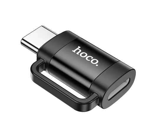 Переходник Hoco UA31E OTG Type-C male to Lightning female Black