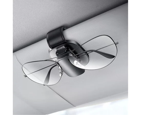 Держатель в машину для очков Baseus Platinum Vehicle (champing type) (ACYJN) Черный