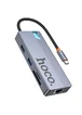 Переходник HUB Hoco HB52 Wow 8in1 (Type-C to HDTV+RJ45+SD/TF+PD+Type-C3.0+2xUSB3.0) Deep space gray