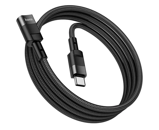 Переходник Hoco U107 Type-C male to Type-C female USB2.0 (1.2m) Black