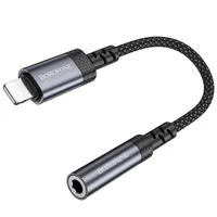 Переходник Borofone BV24 Graceful Lightning to 3.5mm Metal grey