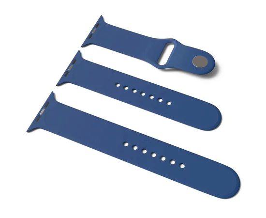 Силиконовый ремешок для Apple Watch Sport Band 38 / 40 (S/M & M/L) 3pcs Синий / Navy Blue