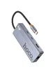 Переходник HUB Hoco HB52 Wow 8in1 (Type-C to HDTV+RJ45+SD/TF+PD+Type-C3.0+2xUSB3.0) Deep space gray