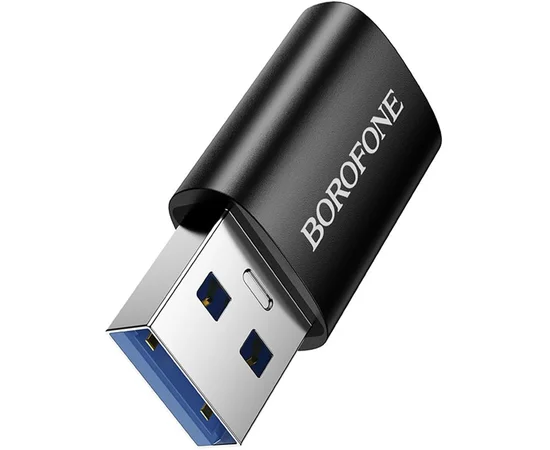 Переходник Borofone BV26B USB Male to Type-C Female USB3.0 Black