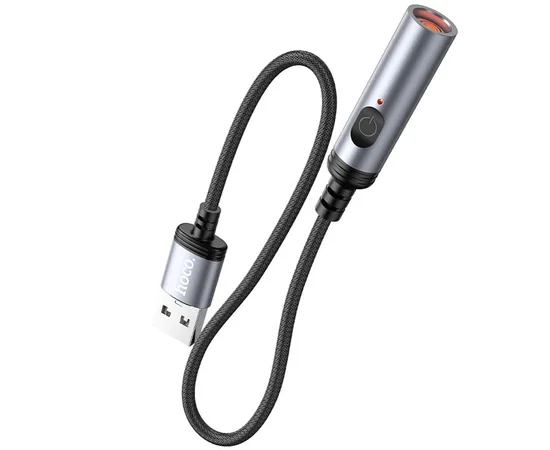 Портативный прикуриватель зажигалка Hoco UA30 USB Black