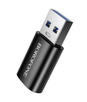 Перехідник Borofone BV26B USB Male to Type-C Female USB3.0 Black